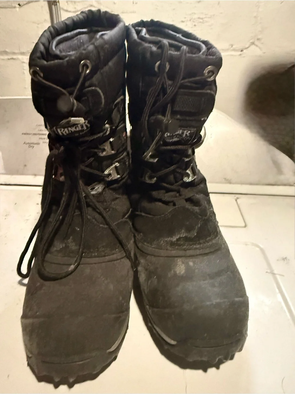 Ranger Men’s Black Winter Snow Boots Size 6